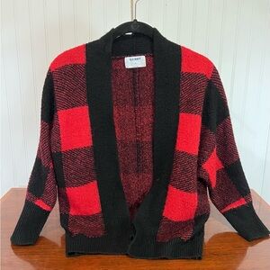 Old Navy Girl’ Red/Black checkered sweater - Size M-L